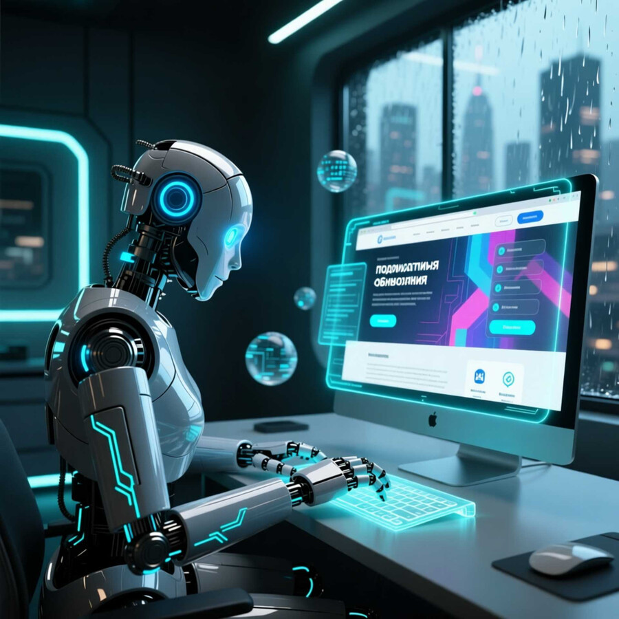 робот просматривает сайт